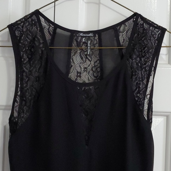 NWOT Women's Beautiful Black Lace high low Dress Small - Picture 3 of 8
